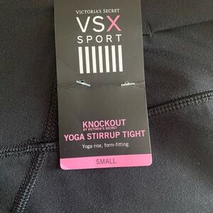 Victoria's Secret Black VSX Sport Stirrup Yoga Tights